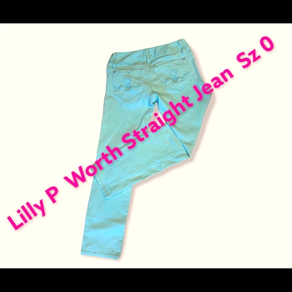Lilly Pulitzer Denim - LILLY PULITZER WORTH STRAIGHT JEANS MINT NWOT
